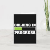 Bulking In Progress Grappig Gewichtheffen Bodybuil Kaart (Voorkant)