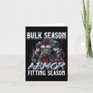 Bulkseizoen pantser pasvorm seizoen gym meme kaart