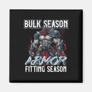 Bulkseizoen pantser pasvorm seizoen gym meme magneet