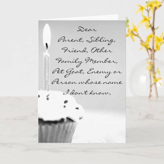 bulkverjaardag kaart (Gele Bloem)