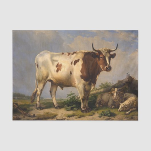 Bull, 1847, ingediend door Eugene Joseph Verboeckh Tissuepapier (Voorkant)