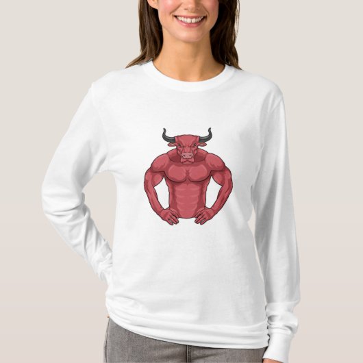 Bull als Bodybuilder extreem T-shirt (Voorkant)