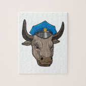 Bull als politieagent legpuzzel (Verticaal)