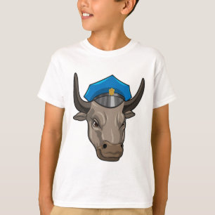 Bull als politieagent t-shirt