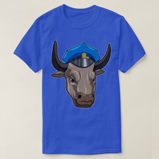 Bull als politieagent t-shirt (Design voorkant)