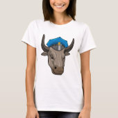 Bull als politieagent t-shirt (Voorkant)
