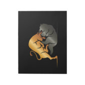 Bull and Bear Stock Market Trading Custom Notitieblok (Linkerzijde)