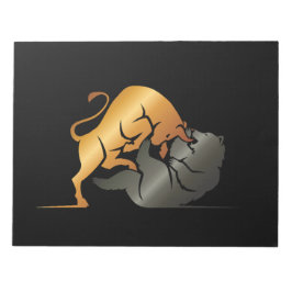 Bull and Bear Stock Market Trading Custom Notitieblok