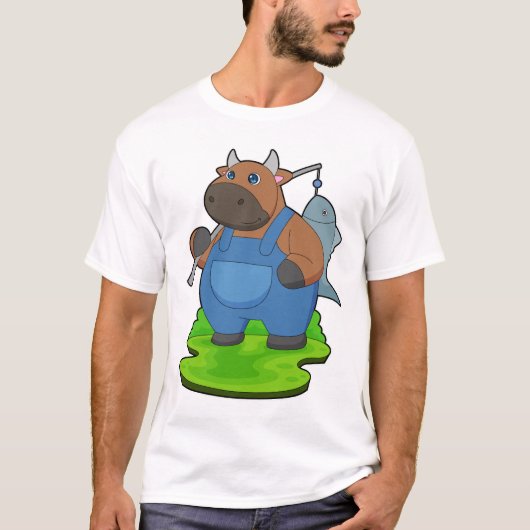 Bull Angler Fish Vissen T-shirt (Voorkant)