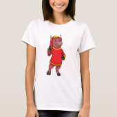 Bull as Firefighter with Helmet T-shirt (Voorkant)