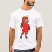 Bull as Firefighter with Helmet T-shirt (Voorkant)