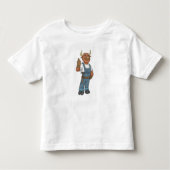Bull as Handyman with Hammer Kinder Shirts (Voorkant)