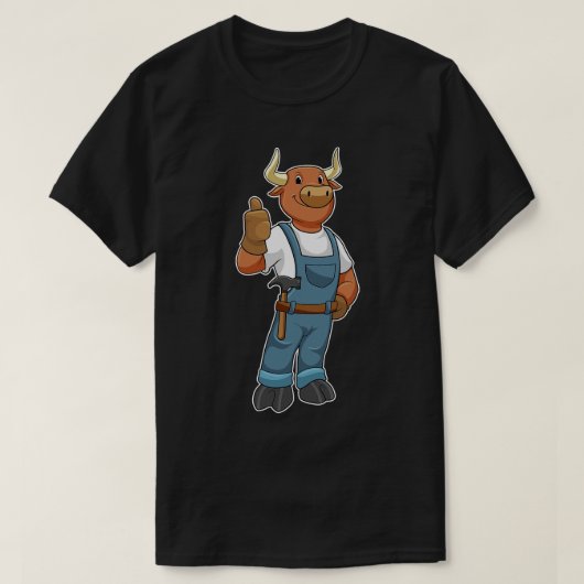 Bull as Handyman with Hammer T-shirt (Design voorkant)