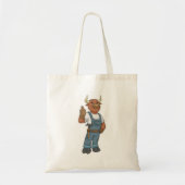Bull as Handyman with Hammer Tote Bag (Voorkant)