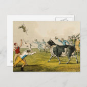 'Bull Baiting', geb. door Thomas McLean, 1820, (pr Briefkaart (Voorkant / Achterkant)