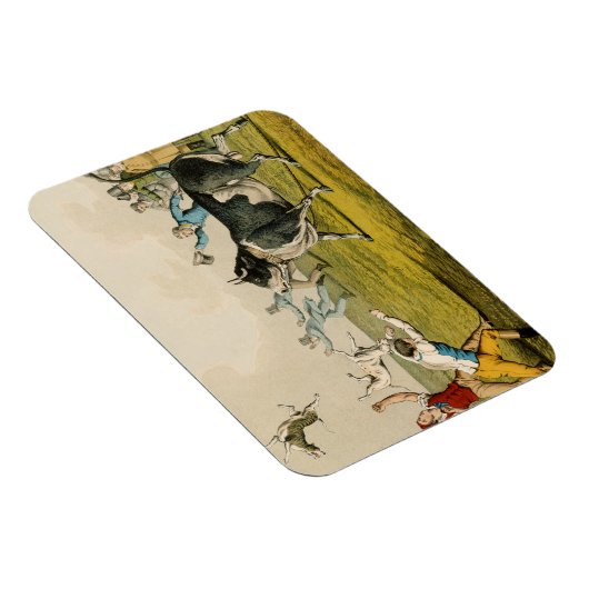 'Bull Baiting', geb. door Thomas McLean, 1820, (pr Magneet (Rechterzijde)