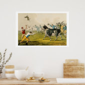 'Bull Baiting', geb. door Thomas McLean, 1820, (pr Poster (Keuken)