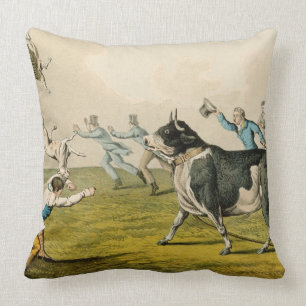 'Bull Baiting', pub. van Thomas McLean, 1820, (pri Kussen