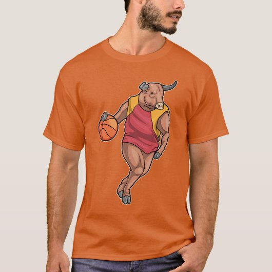 Bull basketbalspeler t-shirt (Voorkant)
