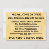 BULL BBQ partijuitnodiging Kaart (Achterkant)