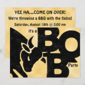 BULL BBQ partijuitnodiging Kaart (Voorkant / Achterkant)