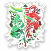 Bull Bear Duel Forces  Sticker (Voorkant)