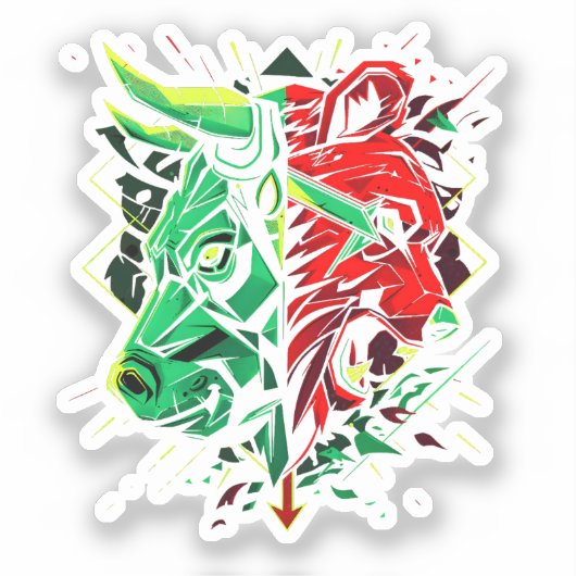 Bull Bear Duel Forces  Sticker (Voorkant)