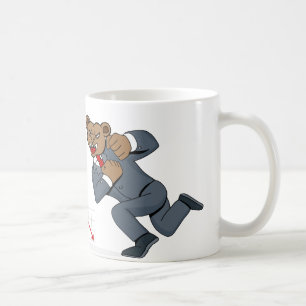Bull Beer Battle Stock Market Cartoon Koffiemok