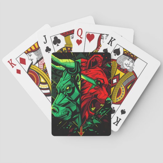 Bull Beer Duel Forces Pokerkaarten (Achterkant)