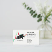 Bull Beer Stock Market Logo | Kandlestickgrafiek Visitekaartje (Staand voorkant)