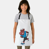 Bull bij gealigneerde schaatsen met schaatsen van schort (Insitu)