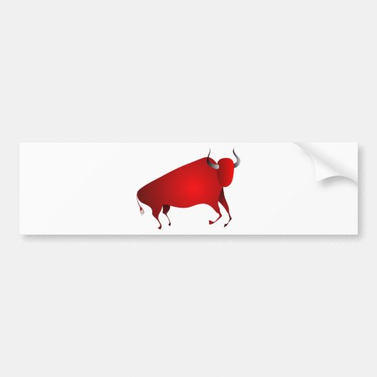 Bull - Bison - a la Altamira Bumpersticker (Voorkant)