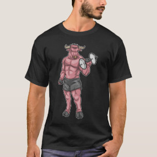 Bull Bodybuilder Dumbbell Bodybuilding T-shirt