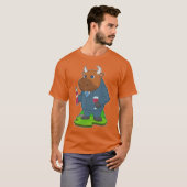 Bull Bottle Rode wijn T-shirt (Voorkant volledig)