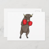 Bull Boxer boks handschoenen Briefkaart (Voorkant / Achterkant)