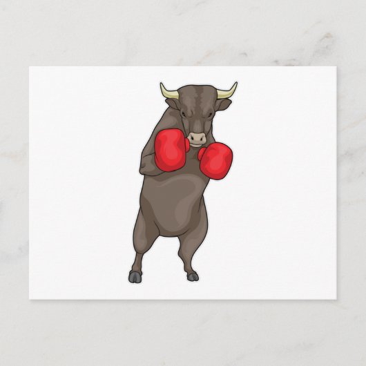 Bull Boxer boks handschoenen Briefkaart (Voorkant)