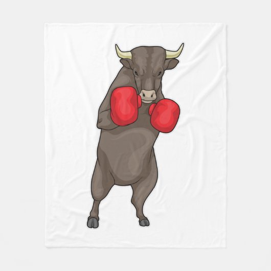 Bull Boxer Boxing-handschoenen Fleece Deken (Voorkant)