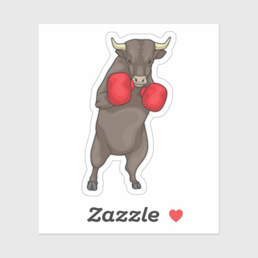 Bull Boxer Boxing-handschoenen Sticker (Vel)