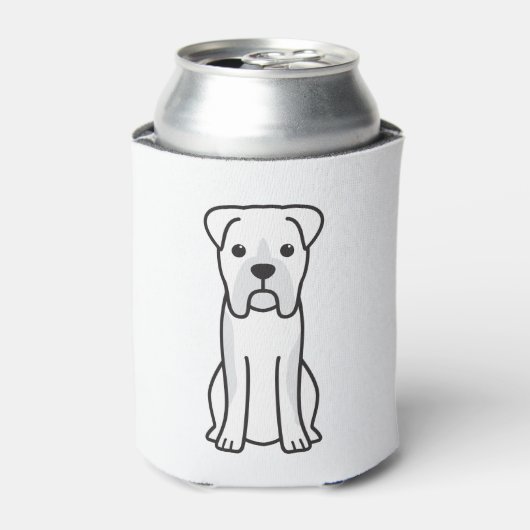 Bull Boxer Dog Cartoon Blikjeskoeler (Blikje Voorkant)