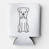 Bull Boxer Dog Cartoon Blikjeskoeler (Voorkant)