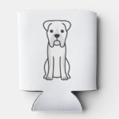 Bull Boxer Dog Cartoon Blikjeskoeler (Achterkant)