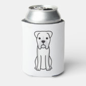 Bull Boxer Dog Cartoon Blikjeskoeler (Blikje Achterkant)
