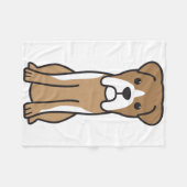 Bull Boxer Dog Cartoon Fleece Deken (Voorkant (Horizontaal))