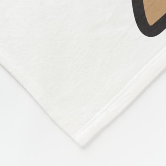 Bull Boxer Dog Cartoon Fleece Deken (Hoek)