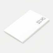 Bull Boxer Dog Cartoon Post-it® Notes (Schuin)