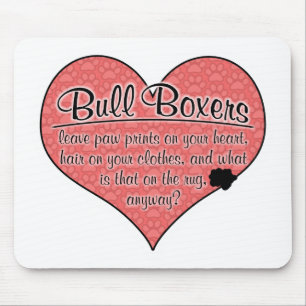Bull Boxer Paw Drukt Dog Humor Muismat