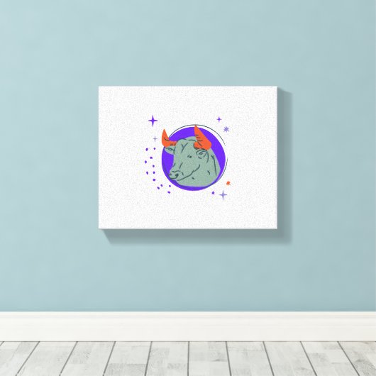 Bull Canvas Afdruk (Insitu (Houten vloer))