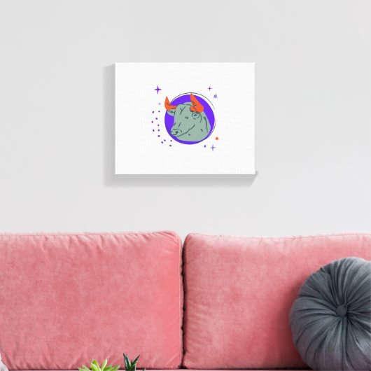 Bull Canvas Afdruk (Insitu (Woonkamer))