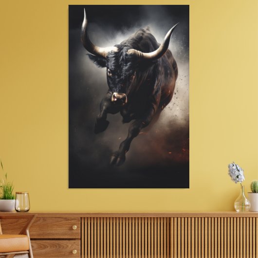 Bull Canvas Art (Insitu (Woonkamer))