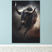 Bull Canvas Art (Insitu (Houten vloer))